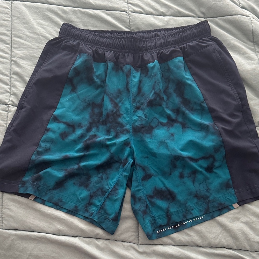 Men's Athletic Shorts in Blue and Black